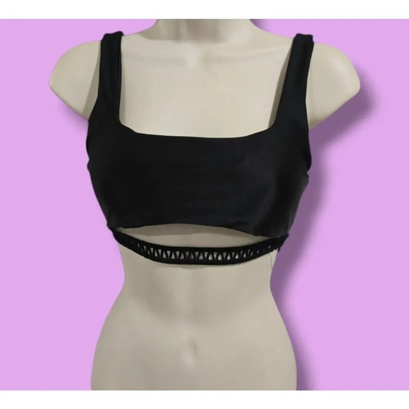 Women’s Black Pullover Bikini Swim Top with Removable Cups - Small - Picture 7 of 8